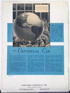 1938 Ford News October Issue NY Worlds Fair Original