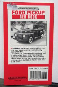 Ford Pickup Red Book F Series Econoline Ranchero Courier Delivery Bronco Specs