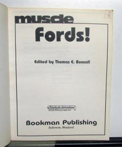 Muscle Fords Book Thunderbird Shelby Mustang Racing Police Cruisers