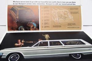 1965 Chrysler 300 New Yorker Newport Original Oversized Color Sales Brochure