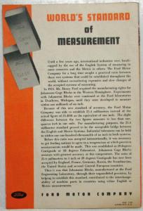 1939 Ford How Long is a Rod Historical Review of Measurement Tri-fold Brochure