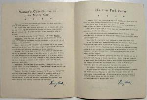 1933 The Henry Ford Letters - Series of Personal Messages on Ford Car & Business