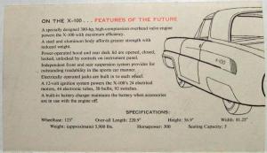 1953 Ford X-100 Laboratory on Wheels Media Press Information Folder