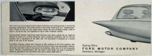 1961 Ford Gyron Experimental Concept Media Press Information Folder