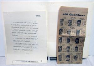 1975 Buick Pace Car Press Kit Indianapolis 500 Century Custom Coupe Indy Orig