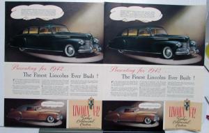 1942 Lincoln Zephyr Continental Custom V12 Ad Proof