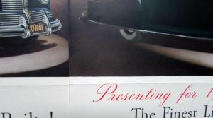 1942 Lincoln Zephyr Continental Custom V12 Ad Proof