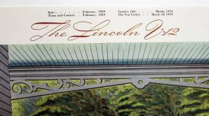 1939 Lincoln V12 Sedan Ad Proof