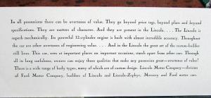 1939 Lincoln V12 Sedan Ad Proof