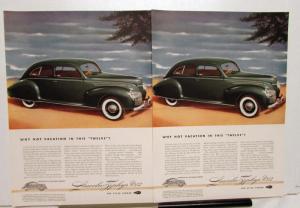 1939 Lincoln Zephyr V12 Summer Ad Proof