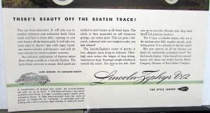 1940 Lincoln Zephyr V12 Coupe Ad Proof