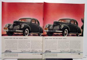 1939 Lincoln Zephyr V12 4 Door Sedan Ad Proof