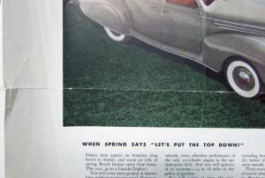 1939 Lincoln Zephyr V12 Spring Ad Proof