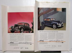 1939 Lincoln Zephyr V12 Four Door Two Door Sedan Spring Ad Proof