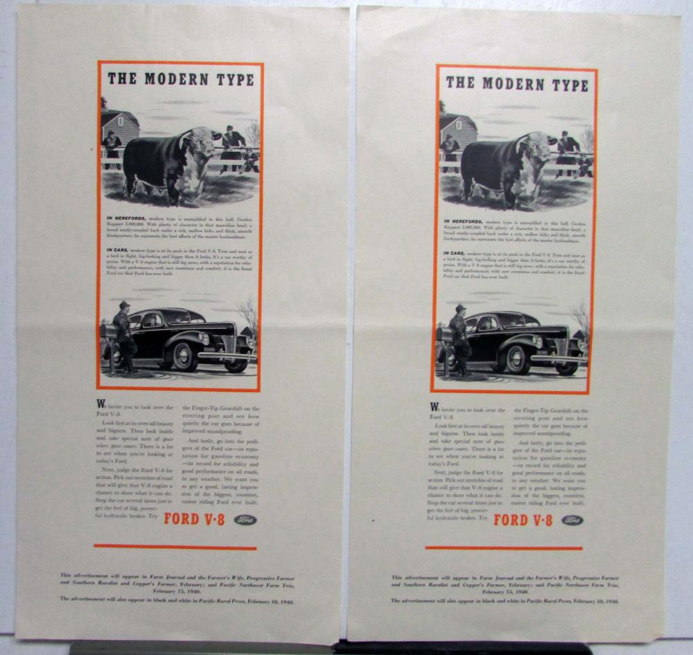 1940 Ford V8 Coupe Feb Ad Proof
