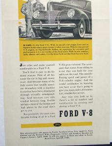 1940 Ford V8 April Ad Proof