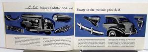 1939 Cadillac LaSalle V-8 Dealer Sales Brochure Coupe Sedan Convertible Original