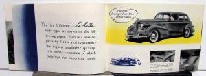1939 Cadillac LaSalle V-8 Dealer Sales Brochure Coupe Sedan Convertible Original