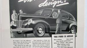 1940 Ford V8 Sedan Ahead Of Its Field Ad Proof