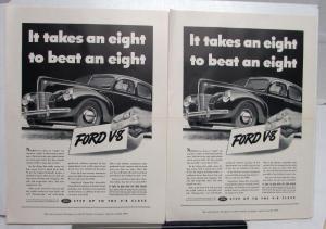 1940 Ford V8 Sedan It Takes An Eight To Beat An Eight Ad Proof