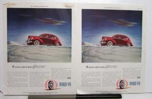 1940 Ford V8 Sedan We Curved A Wheel To Hush A Whisper! Ad Proof