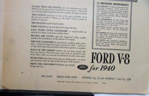 1940 Ford V8 Sedan Hitting On All Eight Ad Proof