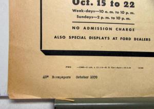 1940 The Ford Style Show Presenting Ford Mercury Lincoln-Zephyr Cars Ad Proof