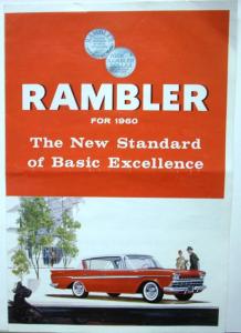 1960 Rambler 6 Rebel V8 Ambassador American Sale Brochure Mailer Insert XL Orig