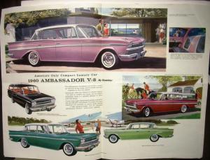 1960 Rambler 6 Rebel V8 Ambassador American Sale Brochure Mailer Insert XL Orig