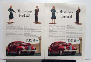 1940 Ford V8 Sedan Me And My Husband Ad Proof