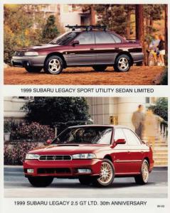 1999 Subaru Legacy Sport and Legacy 2.5 GT LTD 30th Anniversary Press Photo 0082