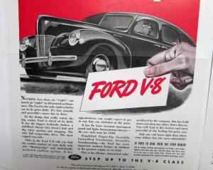 1940 Ford V8 Sedan It Takes An Eight To Beat An Eight Color Ad Proof