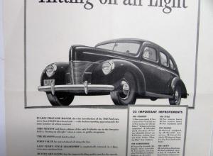 1940 Ford V8 Sedan Hitting On All Eight Ad Proof Large