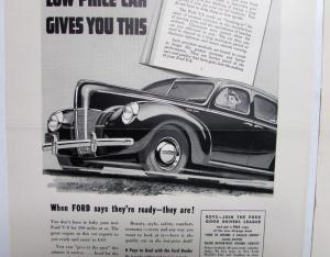 1940 Ford V8 Sedan You Dont Have To Break In The Ford V8 Ad Proof