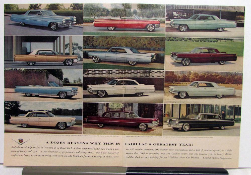 1963 Cadillac Convertible 62 60 Special Sedan Limo Coupe Budweiser Dictaphone Ad