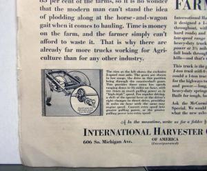 1929 International Harvester Farm Truck Six-Speed Special Country Gentleman  Ad