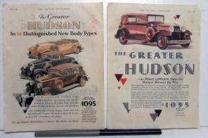 1929 Hudson Super Six In 14 Distinguished New Body Types Ad 1929 Hudson Super Six In 14 Distinguished New Body Types Ad