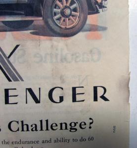 1929 Essex The Challenger Who Can Ignore Its Challenge? Ad