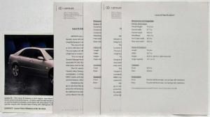 1999 Lexus IS Compact Sport Sedan Media Press Information