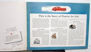 1941 Pontiac Deluxe Streamliner Custom Torpedo Fleet Six Eight Sales Brochure