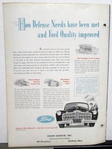 1942 Ford News Industry Magazine JANUARY Issue Original