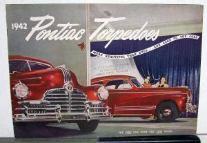 1942 Pontiac Streamliner Torpedo Original Dealer Sales Brochure Large Prestige