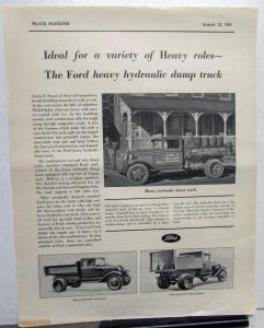 1932 Ford Heavy Hydraulic Cole Dump Truck & Ad Proof