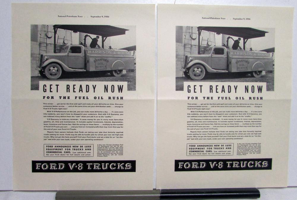 1937 Ford V8 Truck Get Ready Now For The Fuel Oil Rush Ad Proof