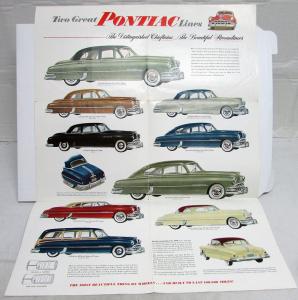1950 Pontiac Sales Brochure Catalina Chieftain Streamliner Steel Station Wagon