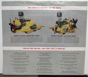1950 Pontiac Sales Brochure Catalina Chieftain Streamliner Steel Station Wagon