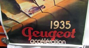 1935 Peugeot Advertising Poster Print Acceleration By Paul Colin 16 X 22