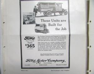 1926 Ford Model T Built For The Job Ton Truck Chassis Ad Proof