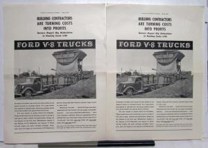 1936 Ford Building Contractors Are Turning Cost Into Profit V8 Trucks Ad Proofs
