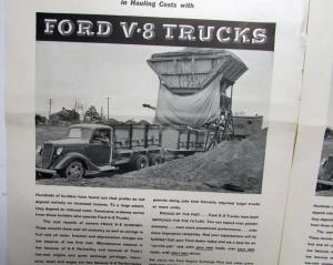 1936 Ford Building Contractors Are Turning Cost Into Profit V8 Trucks Ad Proofs